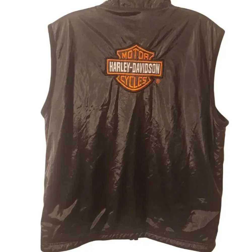 Harley Davidson motorcycles reversible fleece vest L 14/16
